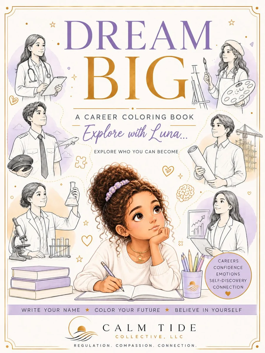 Dream Big: A Career Coloring Book, Explore with Luna.